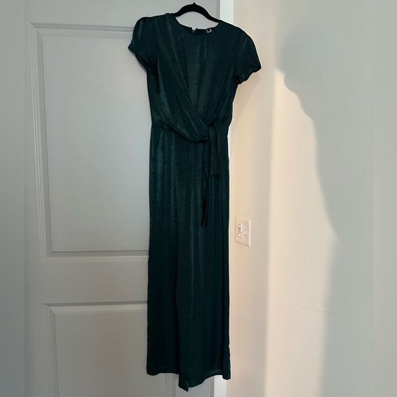 Lulus Let Me Entertain You Forest Green Wide Leg Jumpsuit - Picture 3 of 7
